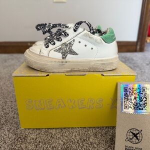 Golden Goose Little Girls Ma Glitter Star Leather Low-Top Sneakers